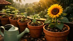 Cara menanam bunga matahari di pot agar tumbuh subur dan cepat berbunga