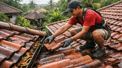 Cara memperbaiki atap bocor saat hujan deras tanpa panik dan lebih hemat