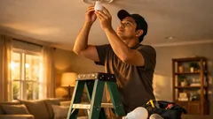 Cara mengganti lampu plafon yang mati dengan aman dan rapi di rumah