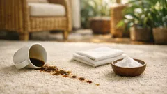 Cara menghilangkan noda kopi di karpet tanpa bikin serat cepat rusak