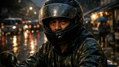 Cara mengatasi kaca helm berembun saat hujan agar pandangan tetap jelas