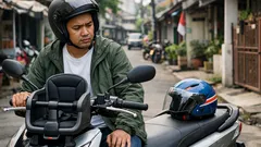 Bahaya bonceng anak di depan motor yang masih sering disepelekan orang tua