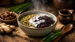 Resep bubur kacang hijau dan ketan hitam yang lembut, hangat, dan bikin nagih