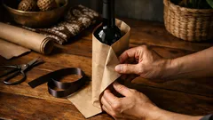 Cara membungkus botol wine agar rapi dan elegan untuk hadiah makan malam