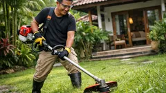 Cara kerja mesin potong rumput gendong dan tips aman memakainya di rumah