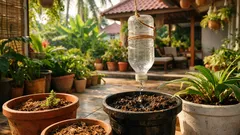 Cara membuat irigasi tetes dari botol bekas untuk tanaman di rumah