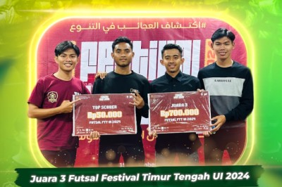 Tim Futsal STIPI Kampung Maghfirah Raih Juara 3 di Festival Timur Tengah Universitas Indonesia